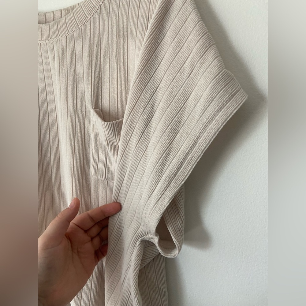 Sleeveless Knit Sweater Vest Vintage Cap Sleeve Casual Mock Neck Top - Picture 6 of 7